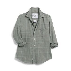 Frank & Eileen Barry Cotton Button Down Shirt Large Plaid